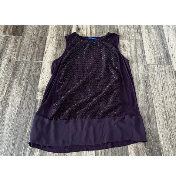Apt 9 Women’s Dressy Tank Top Blouse, Plum Purple, Size Large - Picture 2 of 9